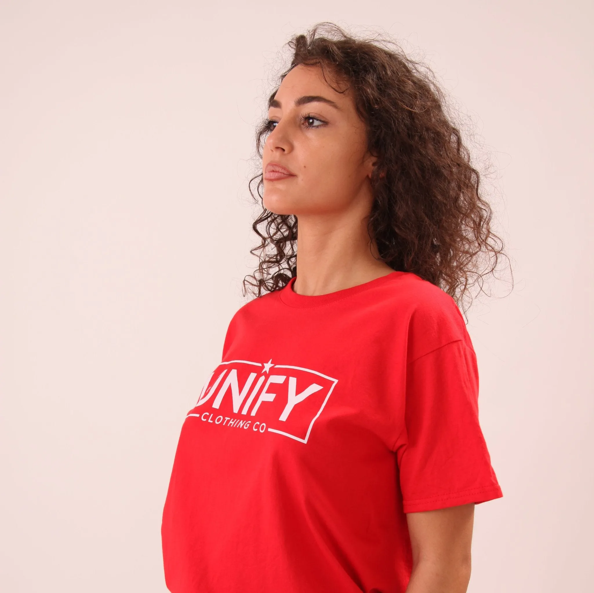 UNIFY Womens Iconic Red T-Shirt - Classic Red TShirt Womens