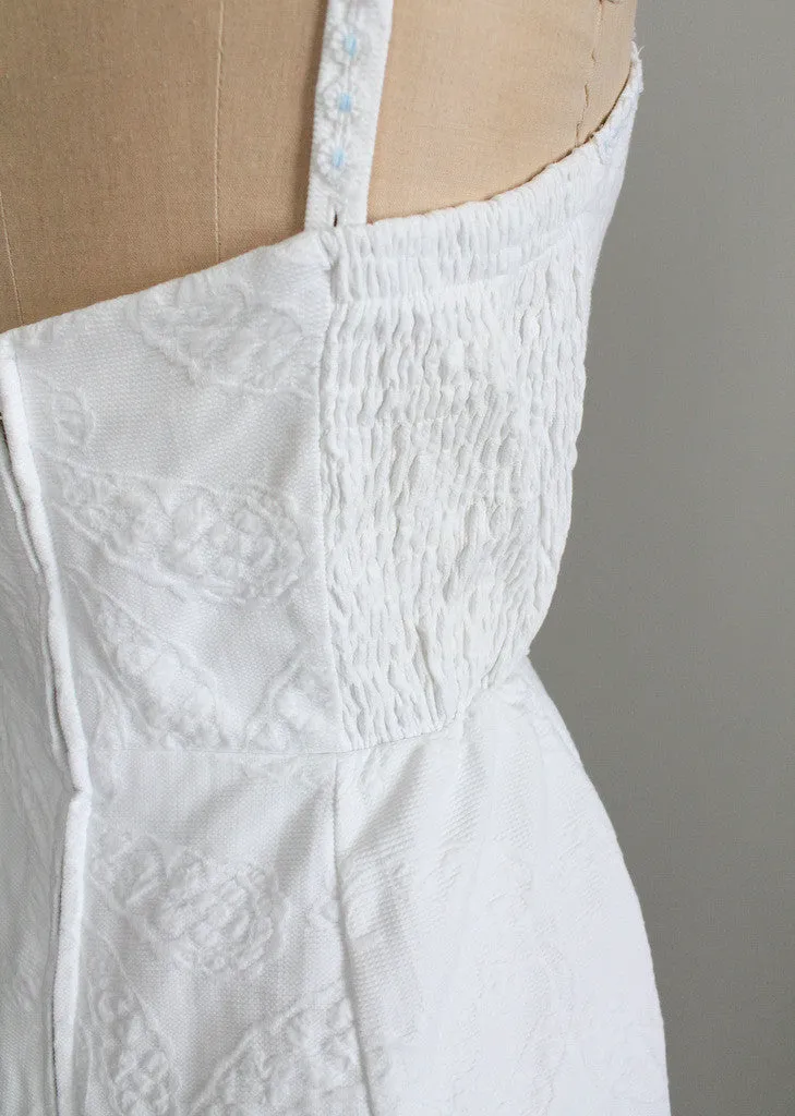Vintage 1950s White Playsuit Swimsuit