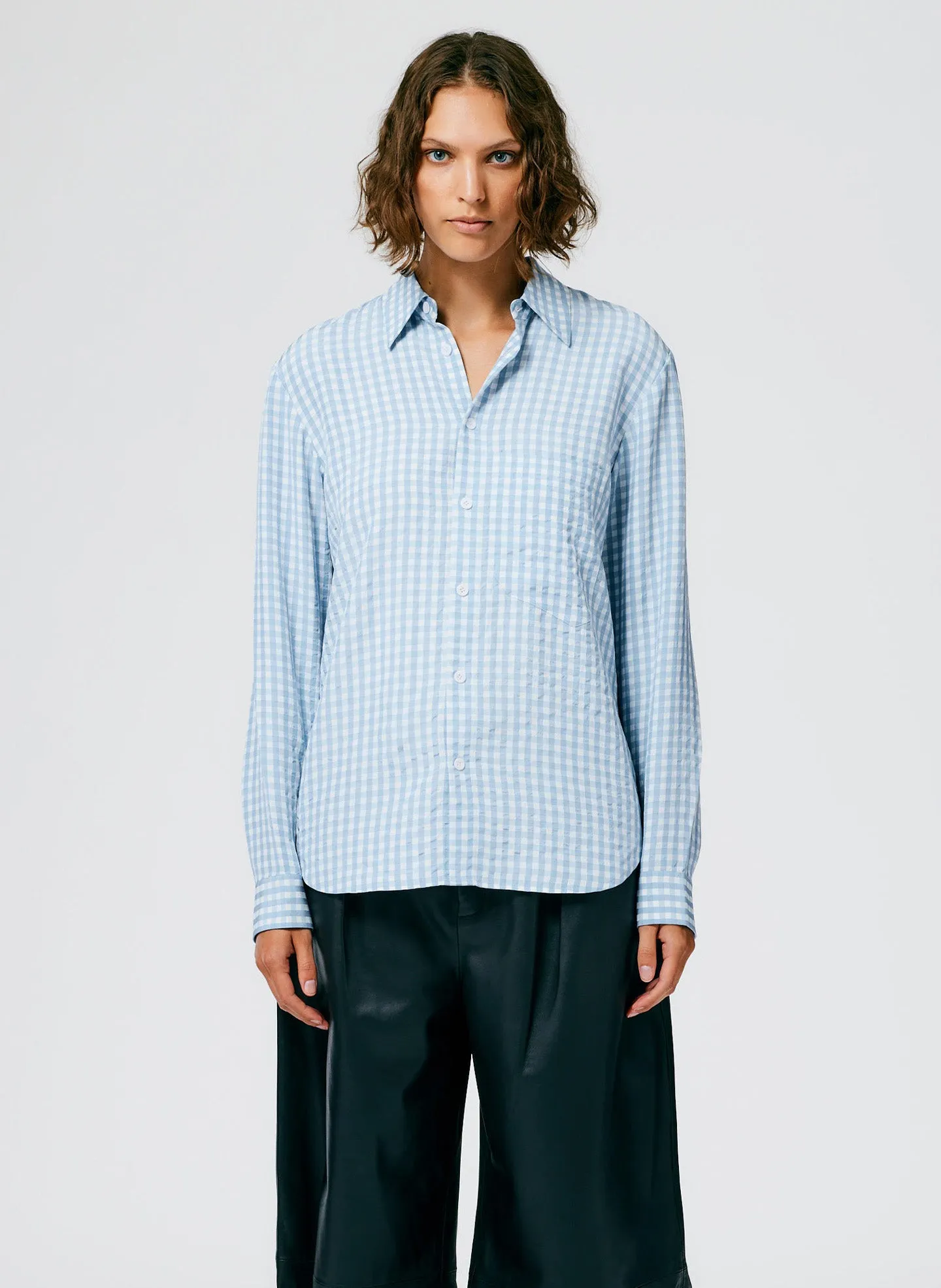 Viscose Gingham Classic Men's Shirt