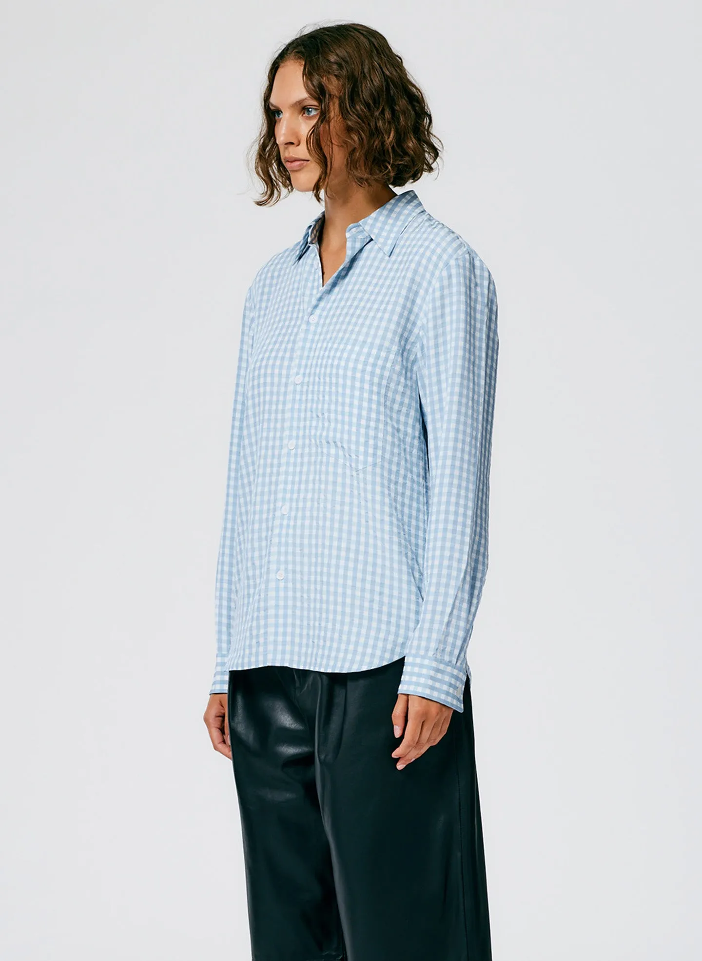 Viscose Gingham Classic Men's Shirt