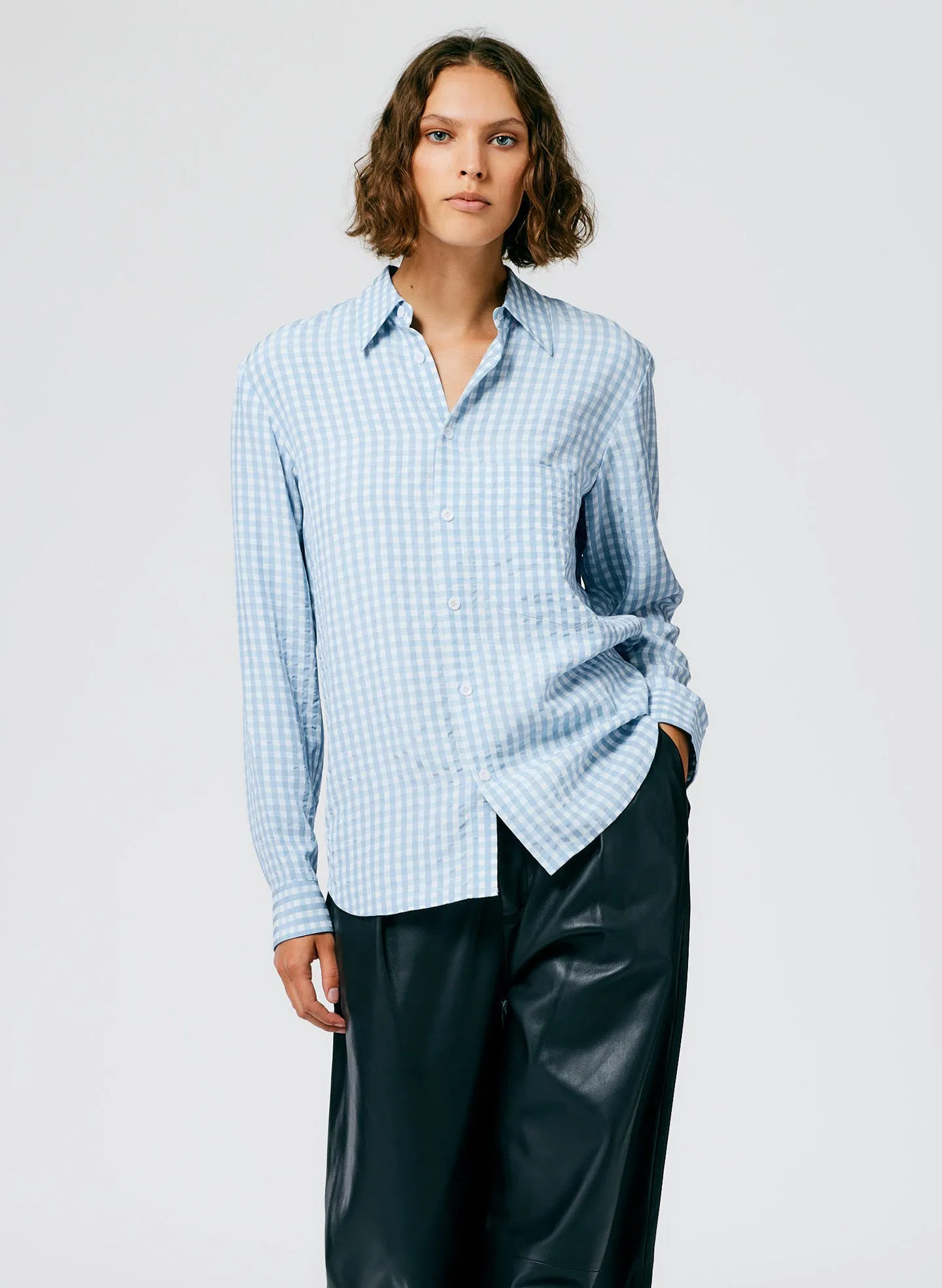 Viscose Gingham Classic Men's Shirt