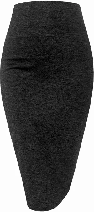 Women's Premium High Waist Nylon Ponte Stretch Office Pencil Skirt