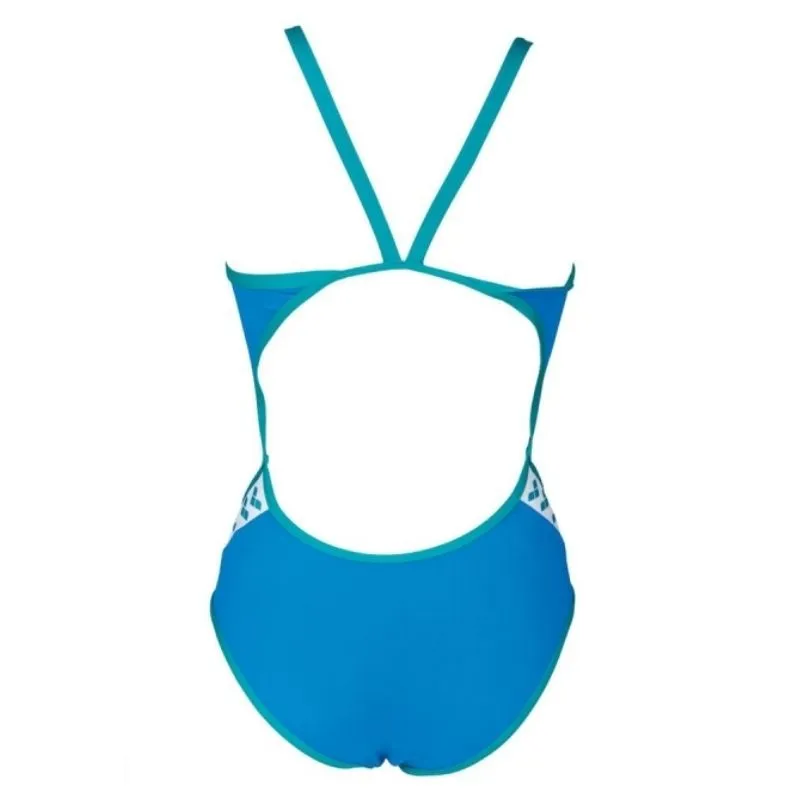 WOMEN'S TEAM STRIPE SUPERFLY BACK ONE PIECE - PIX BLUE